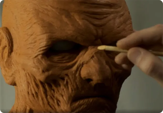 Sculpting the witch — practical SFX