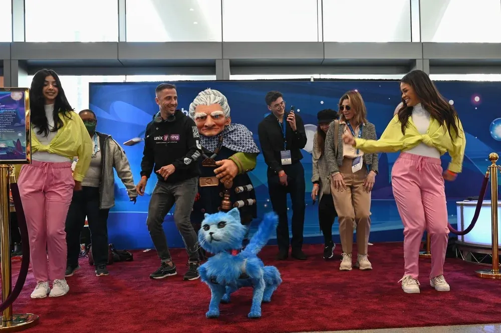Nushi performer on the GDC show floor